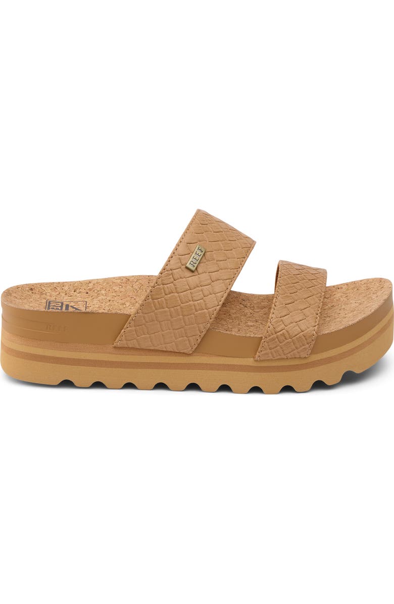 Reef Cushion Vista Hi Slide Sandal, Alternate, color, Tan Wicker