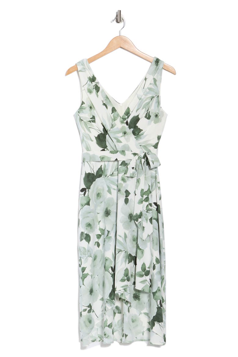 Tie Waist High Low Dress, Alternate, color, MINT
