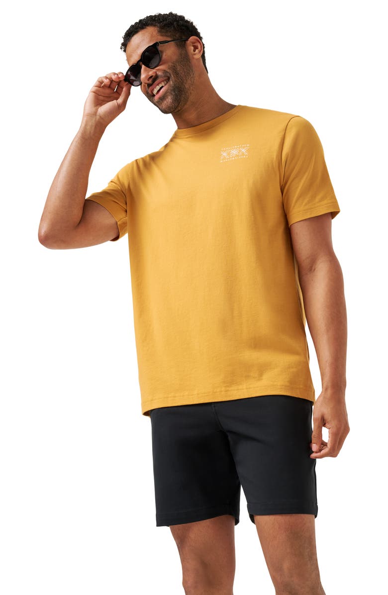 TravisMathew Crosscheck Cotton Graphic T-Shirt, Alternate, color, Spruce Yellow