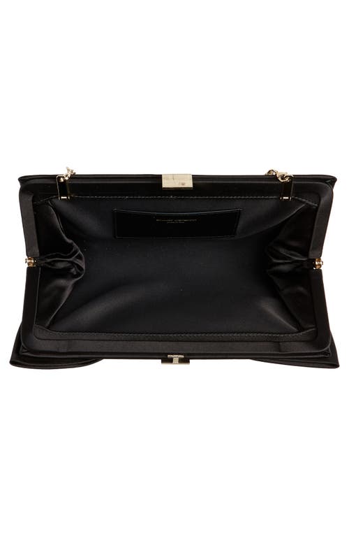 Stuart Weitzman The Vip Loveknot Clutch In Black