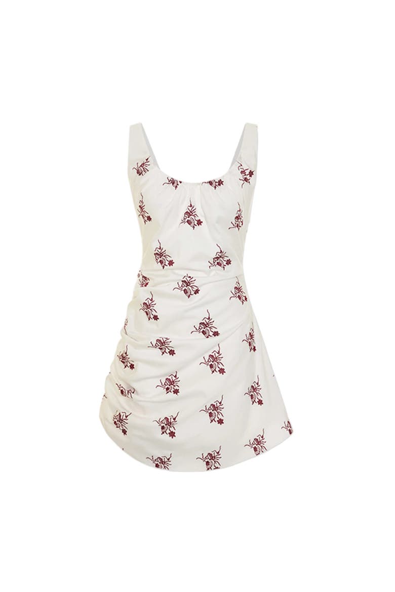 The Broderie Anglaise Edit Asymmetric Embroidered Mini Dress, Main, color, white