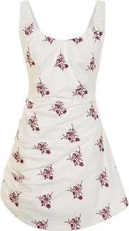 PCFG The Broderie Anglaise Edit Asymmetric Embroidered Mini Dress