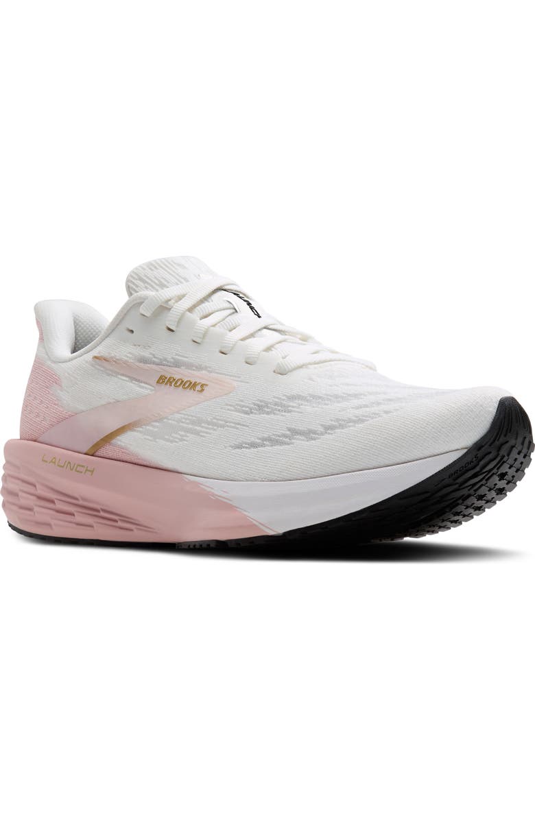 Brooks Launch 11 Running Shoe, Main, color, White/Gold/Pink
