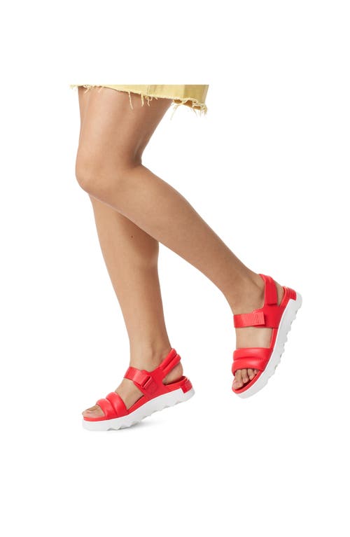 Sorel Viibe Slingback Sandal In Red Glo/white