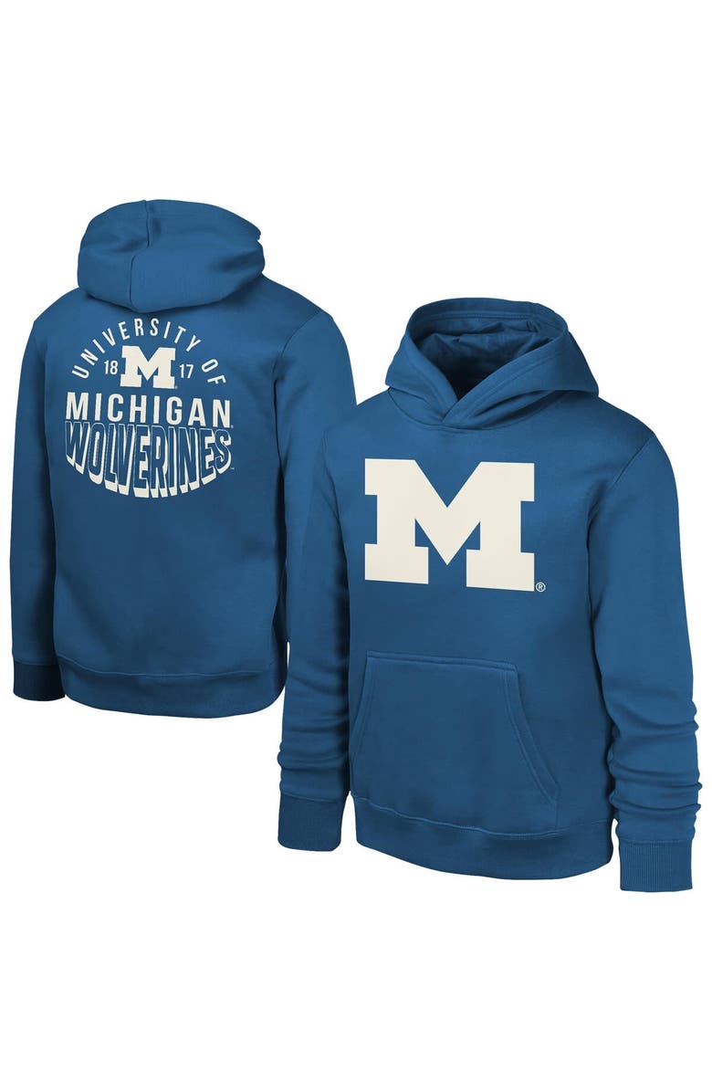 Outerstuff Youth Navy Michigan Wolverines Team Banner Fleece Pullover Hoodie, Alternate, color, 