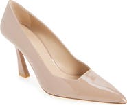 Stuart Weitzman Vinnie 85 Patent Leather Pointed Toe Pump
