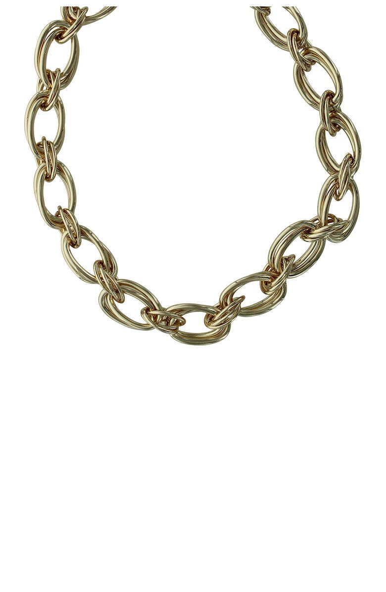 OLIVIA WELLES Della Chain Link Collar Necklace, Main, color, Gold
