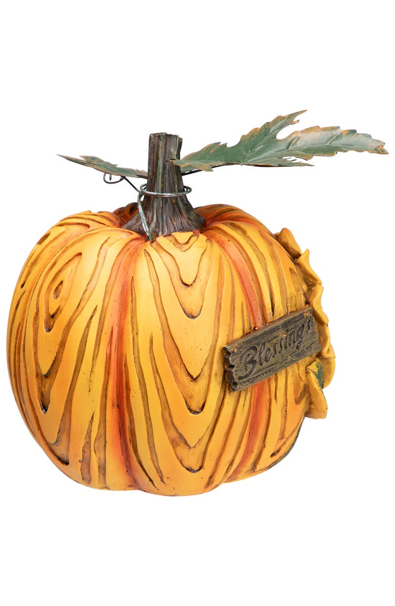 Northlight Sunflower Blessings Pumpkin Fall Harvest Decoration - 7", Alternate, color, 
