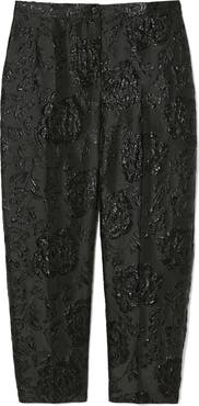 Marina Rinaldi Demetra Metallic Floral Jacquard Pants