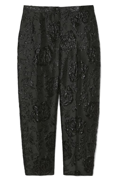 Marina Rinaldi Demetra Metallic Floral Jacquard Pants In Multi