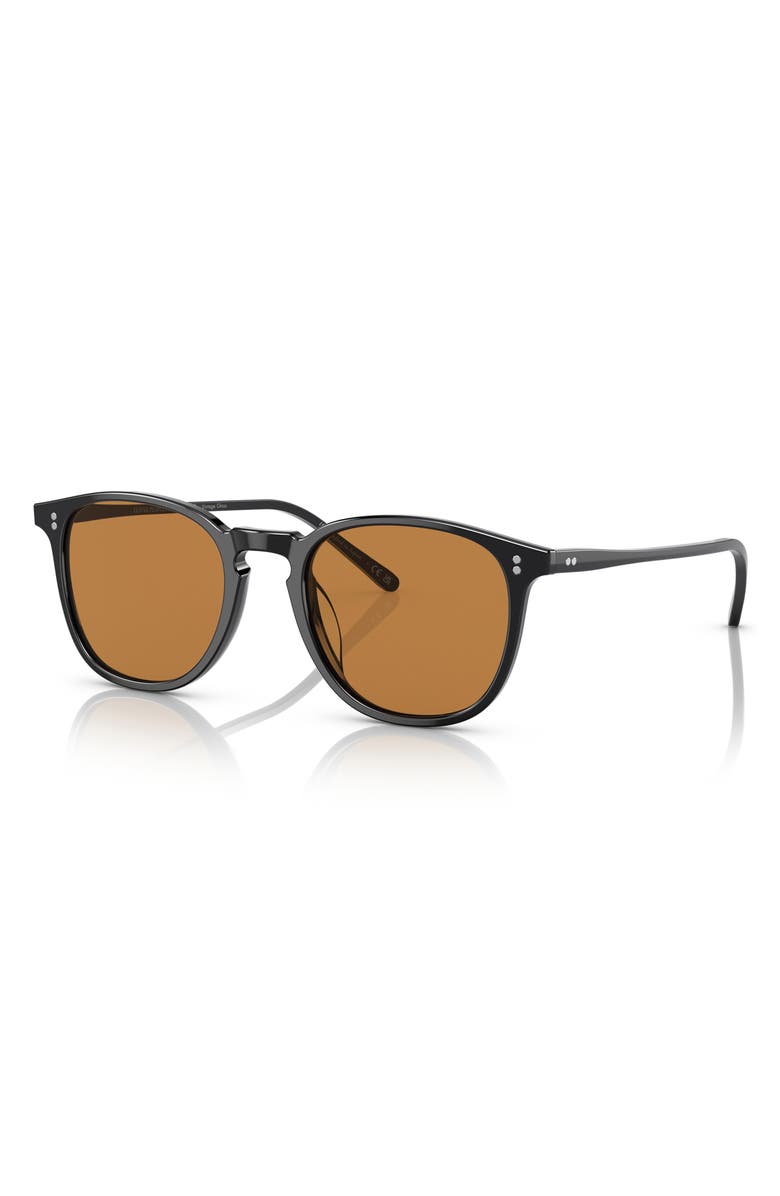 Oliver Peoples 50mm Finley 1993 Sun Phantos Sunglasses, Alternate, color, Black / Cognac
