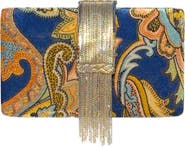 Simitri Velvet Fringe Clutch