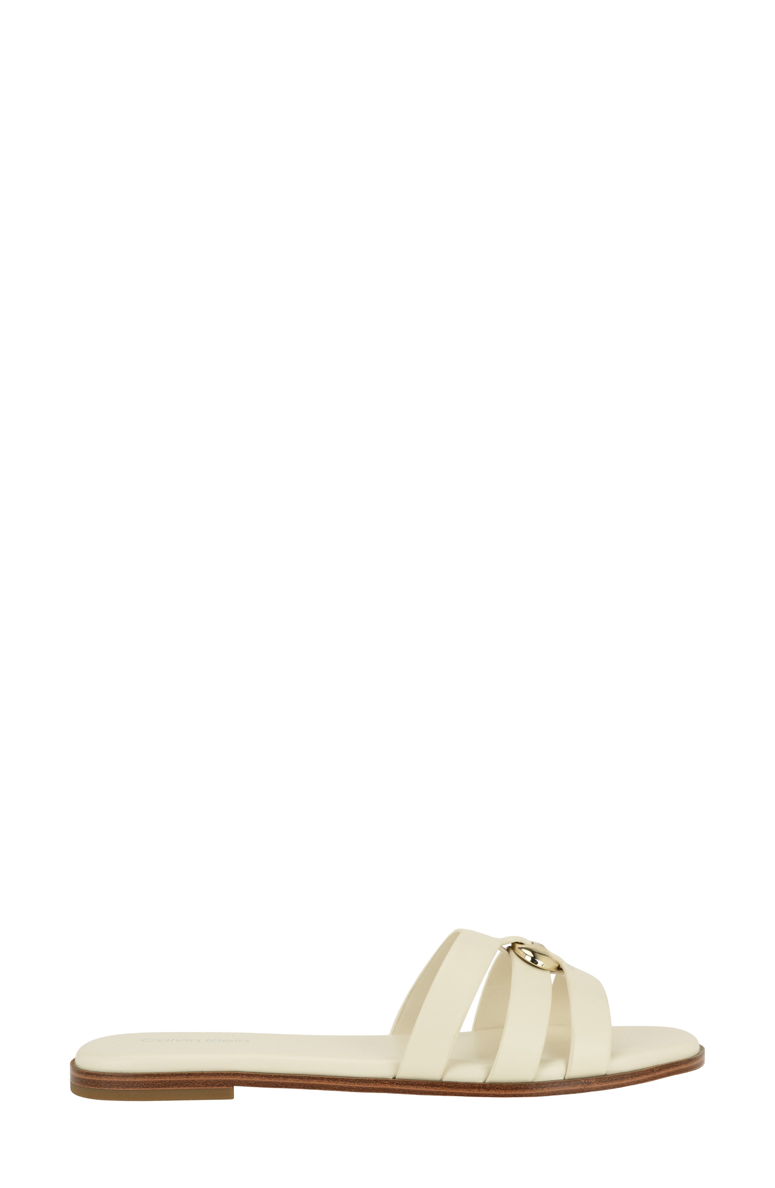 Karra Faux Leather Slide Sandal, Alternate, color, IVORY