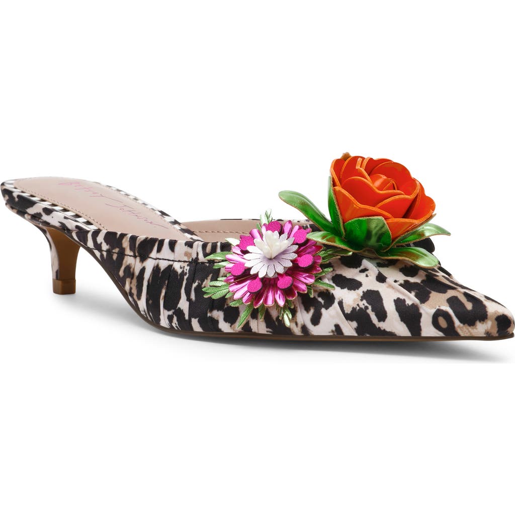 BETSEY JOHNSON BETSEY JOHNSON ABIGAYLE KITTEN HEEL SATIN MULE
