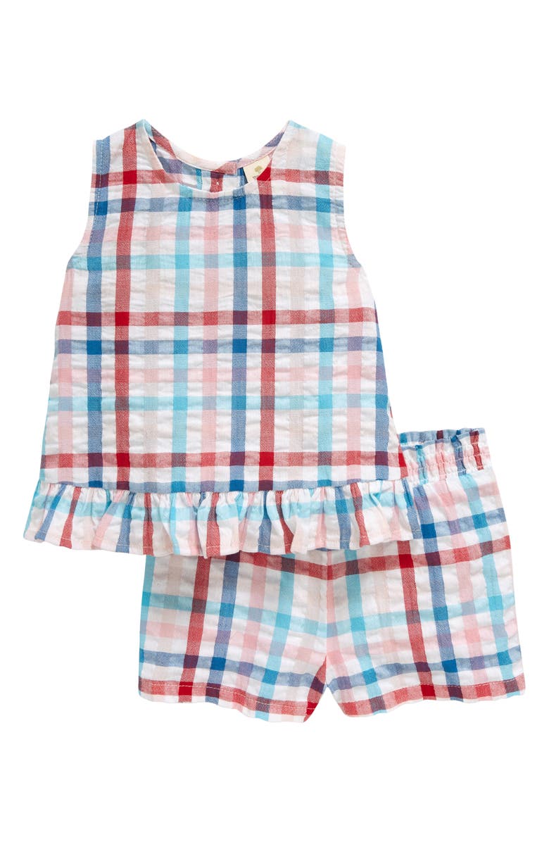 Tucker + Tate Gingham Top & Shorts Set, Main, color, 