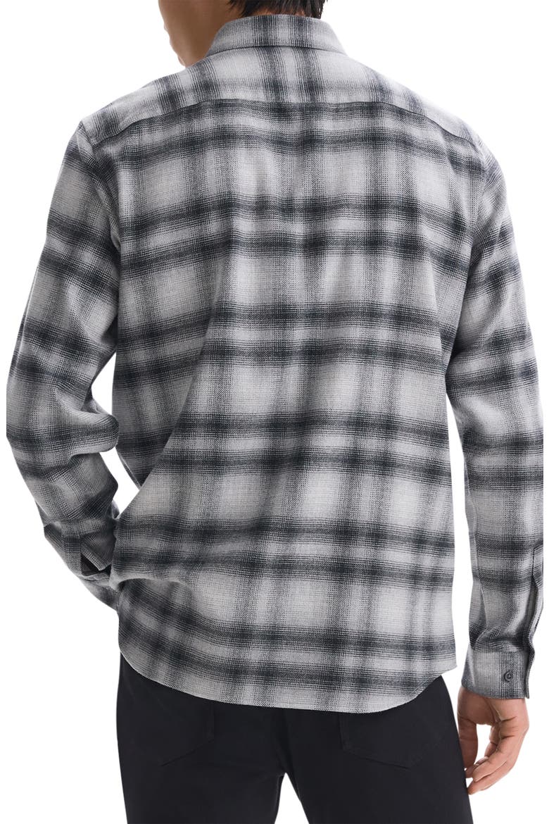 Irving Plaid Cotton Flannel Button-Up Shirt, Alternate, color, VPR MLNGE