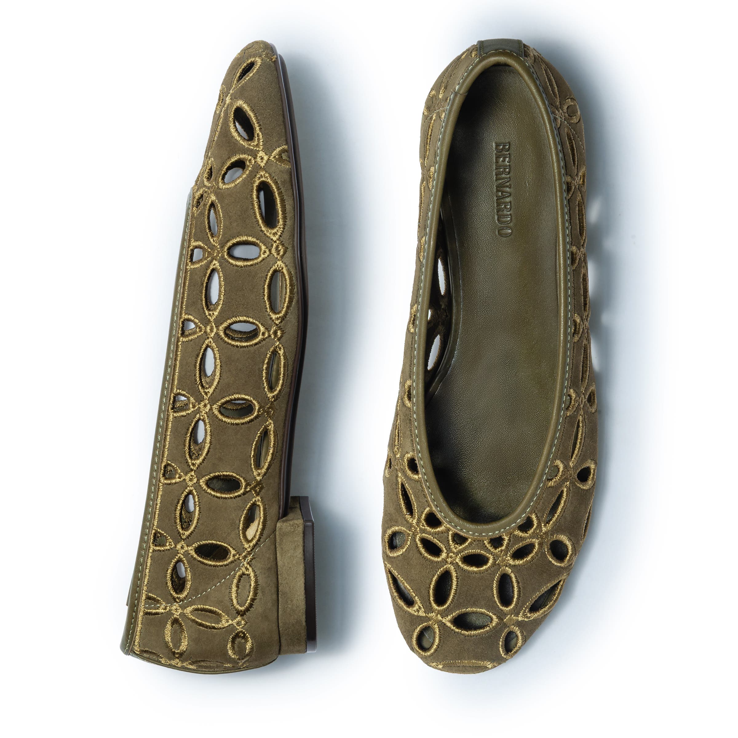 Brie Ballet Flat, Alternate, color, DARK OLIVE