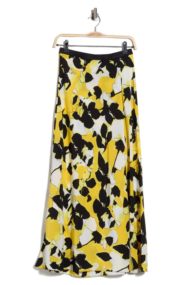 Isadora Silk Maxi Skirt, Alternate, color, EGONS FLORAL YELLOW