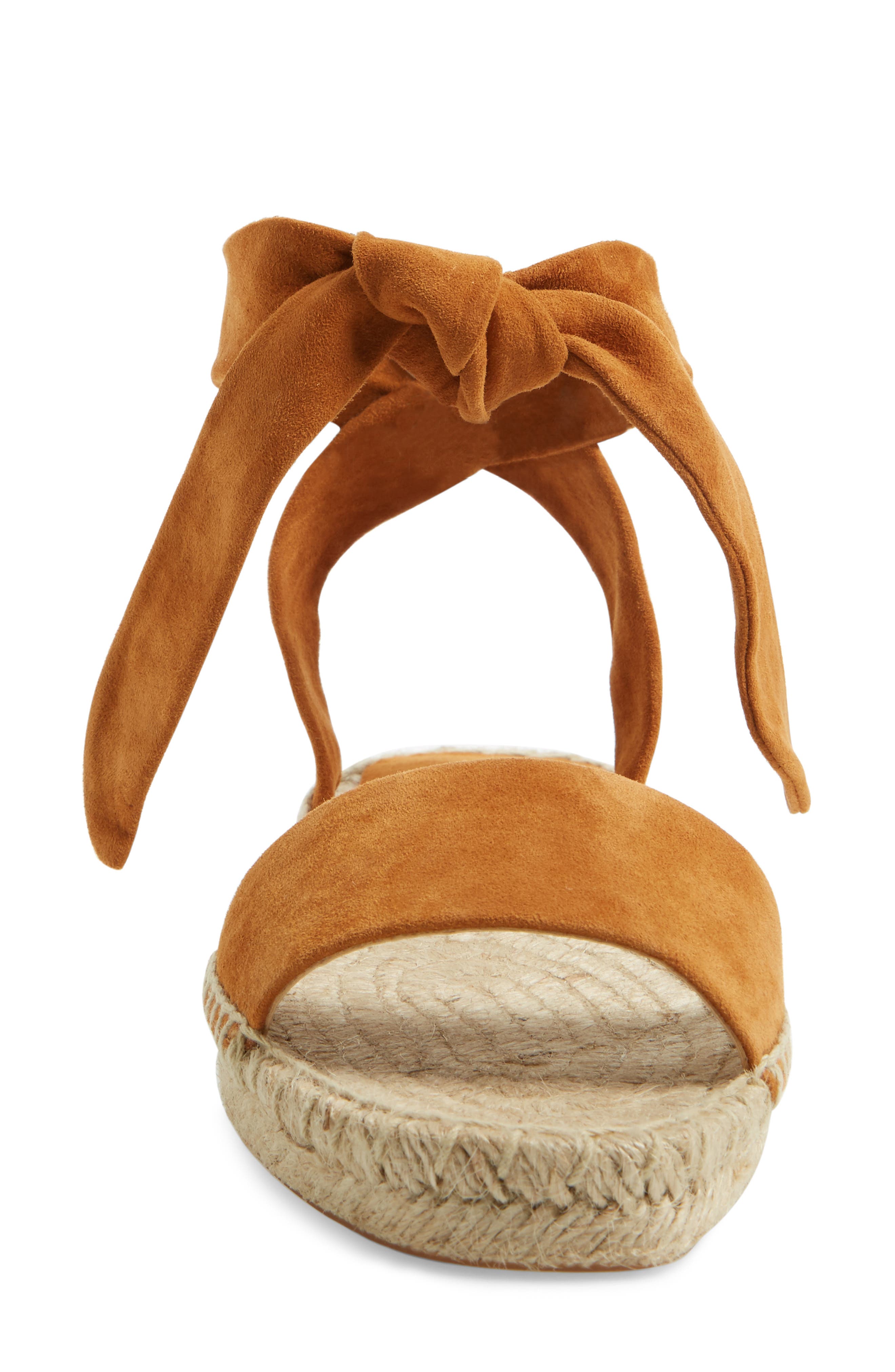 Jody Ankle Tie Espadrille, Alternate, color, COGNAC SUEDE