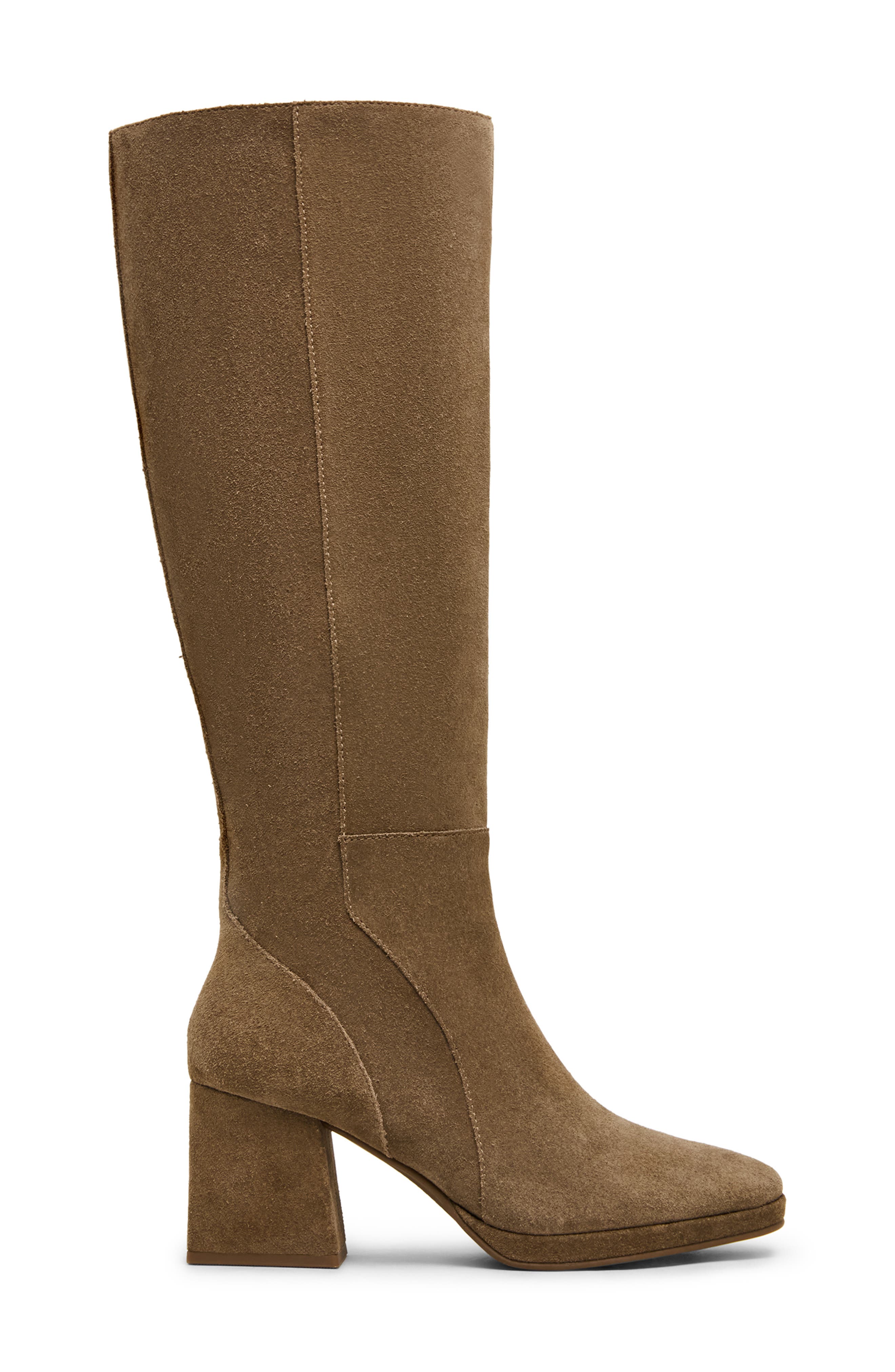 Sofie Waterproof Knee High Platform Boot, Alternate, color, TAUPE SUEDE