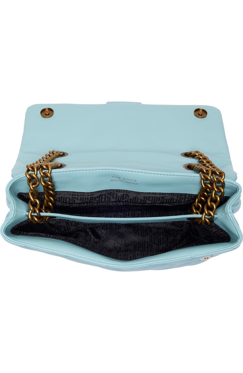 Kurt Geiger London Large Soho Quilted Leather Shoulder Bag, Alternate, color, Mid Blue