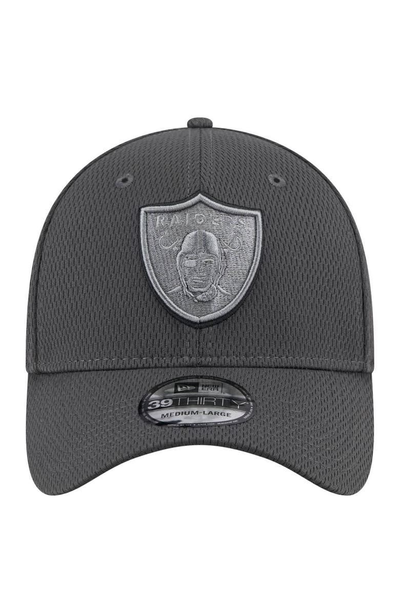 New Era Men's New Era Graphite Las Vegas Raiders Main 39THIRTY Flex Hat, Alternate, color, Graphite