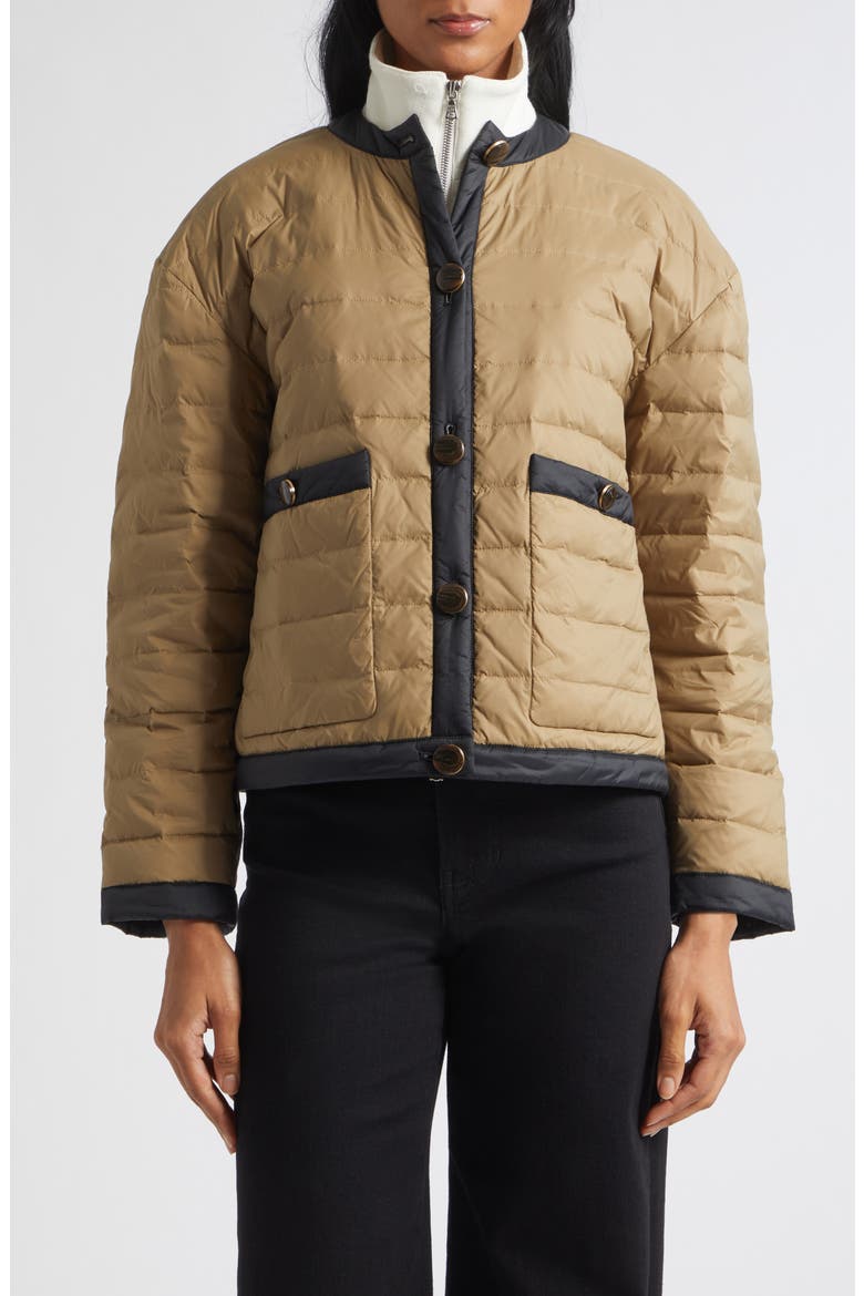 Pearson Down Dickey Jacket, Alternate, color, DESERT TAUPE BLACK