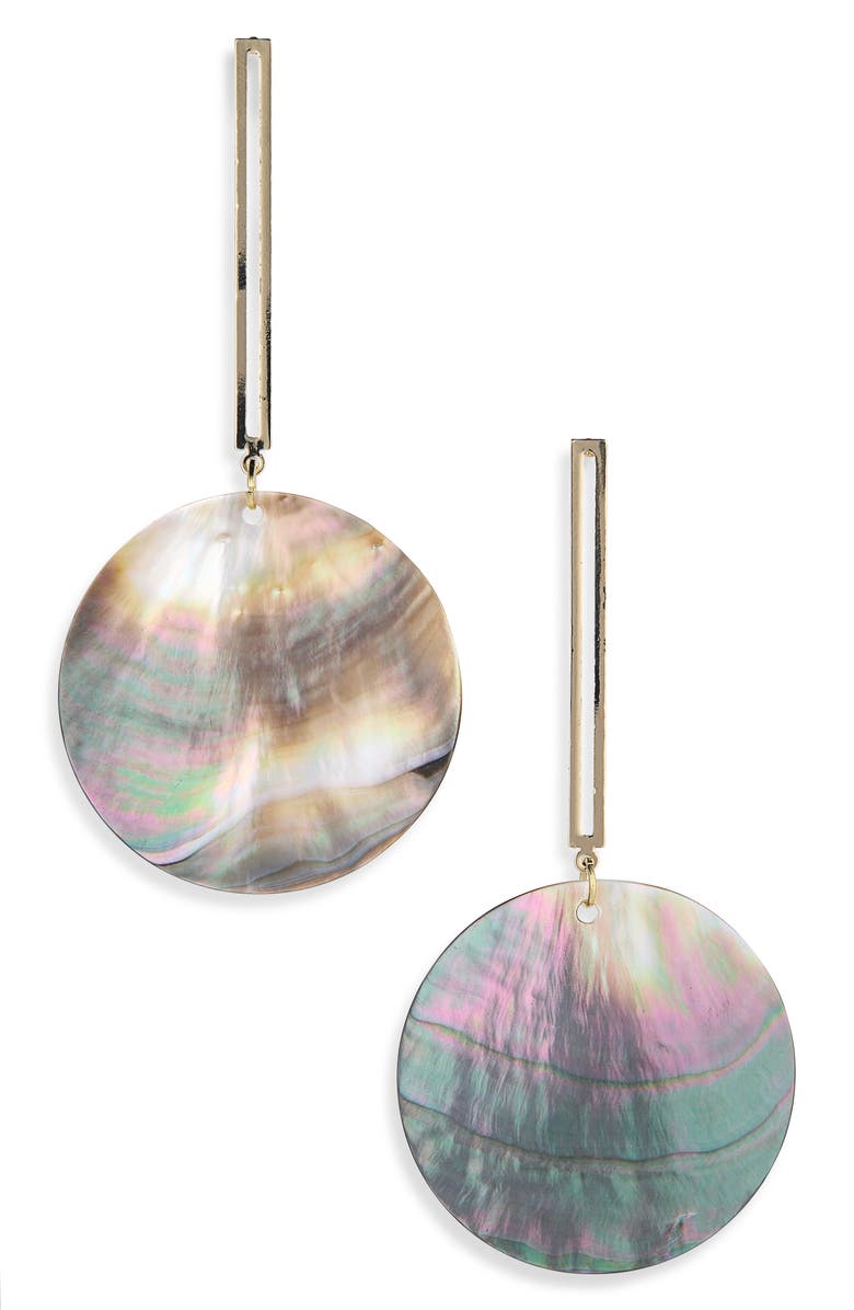 NATASHA Shell Drop Earrings, Main, color, Neutral Shell