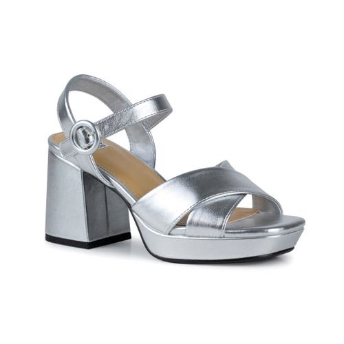 Ninety Union Platform Metallic Sandal In Silver