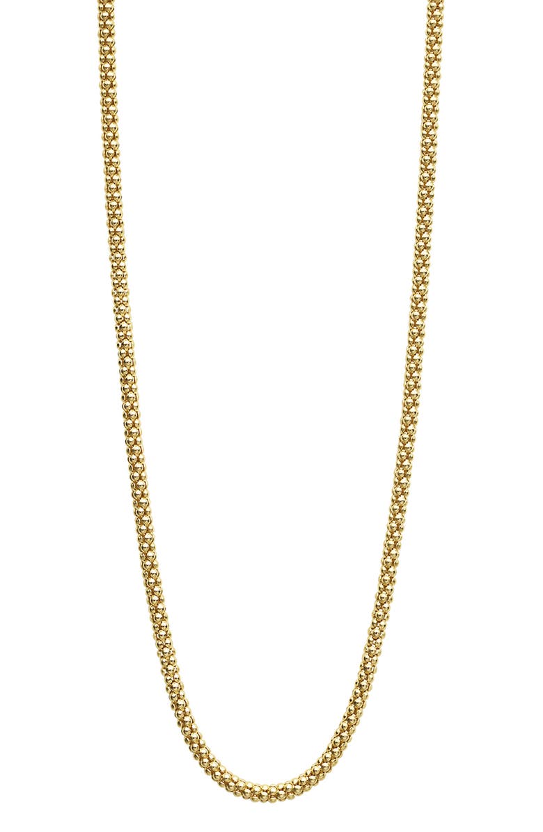 LAGOS Popcorn Caviar Chain Necklace, Alternate, color, Gold