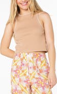 Roxy Meant to Be Whipstitch Trim Crop Tank