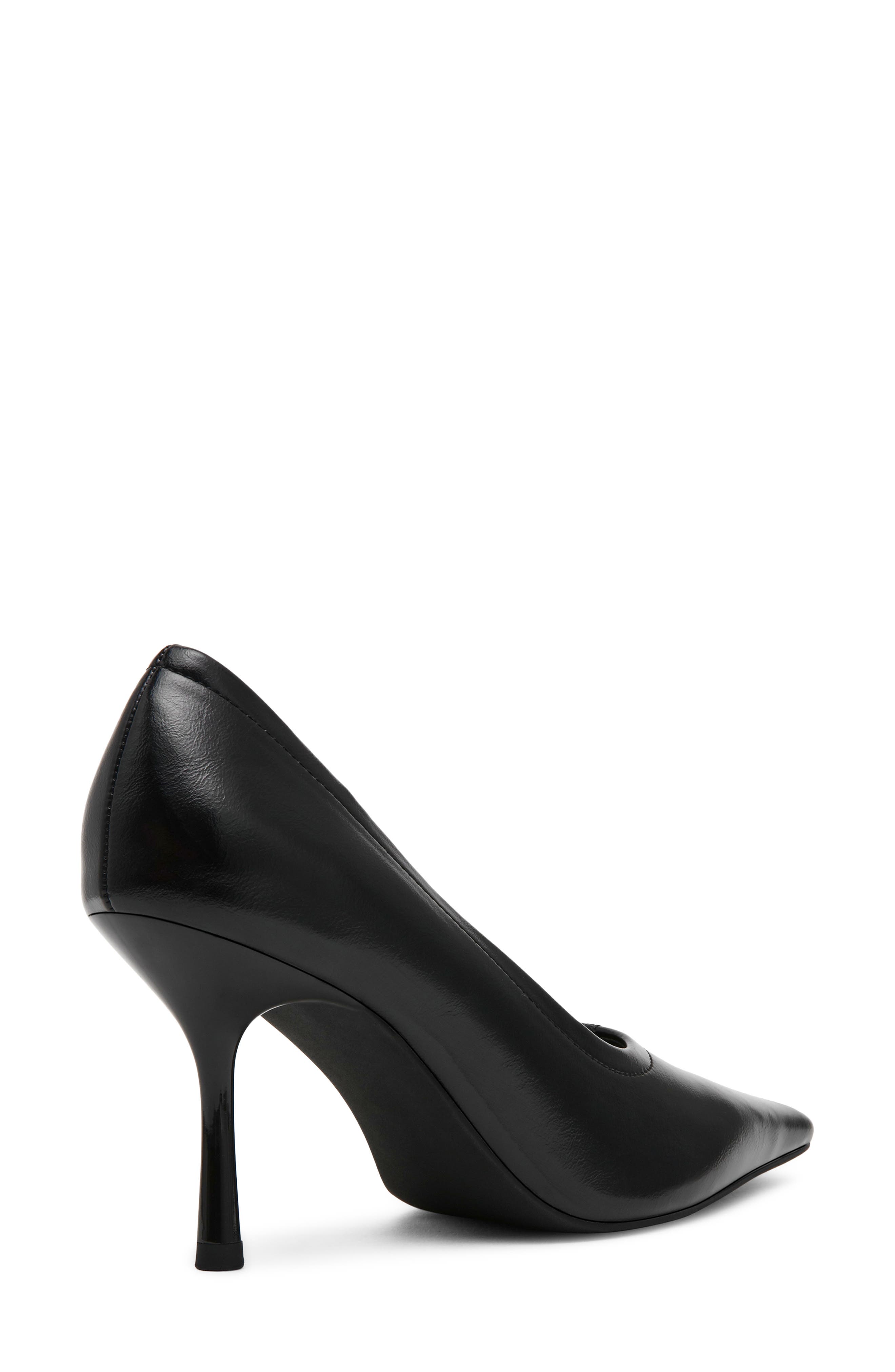 Hexx Faux Leather Pointed Toe Pump, Alternate, color, BLACK