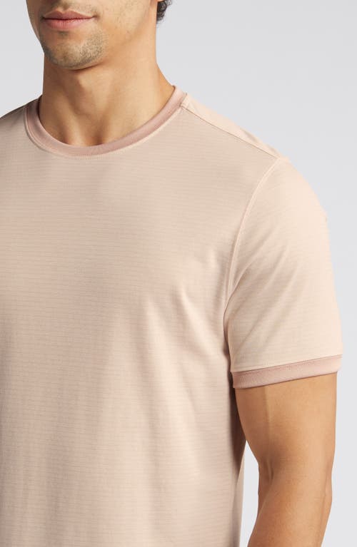Robert Barakett Forester Tipped Cotton T-shirt In Pink