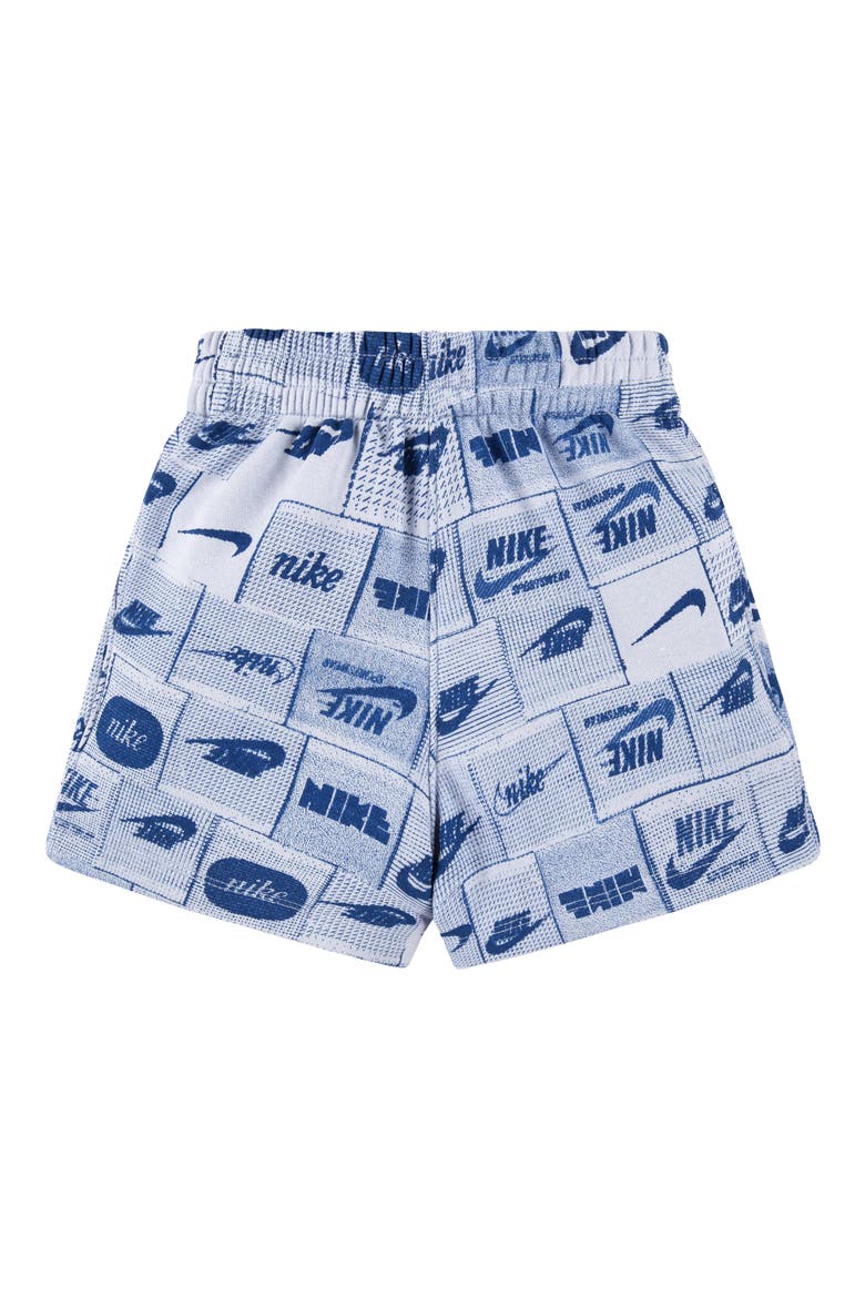 Kids' Logo Print Athletic Shorts, Alternate, color, LIGHT ARMORY BLUE