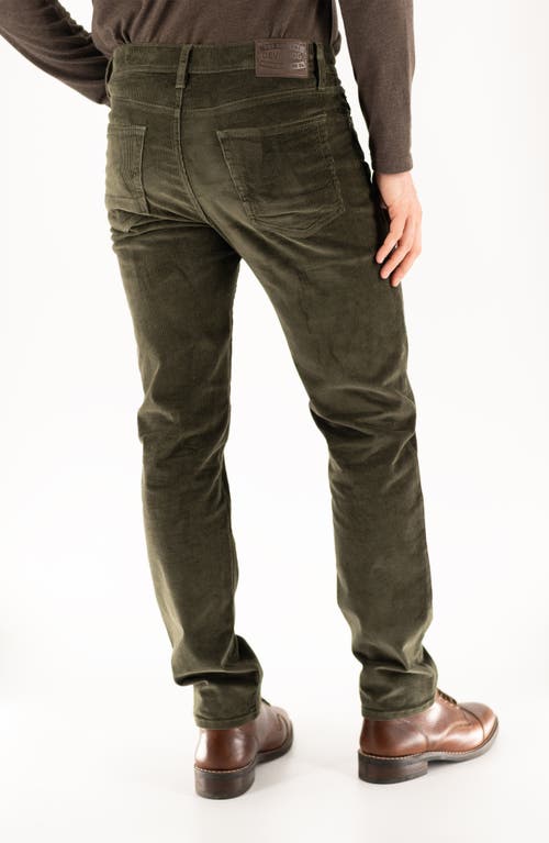 Devil-dog Dungarees Stretch Corduroy Five Pocket Pants In Green