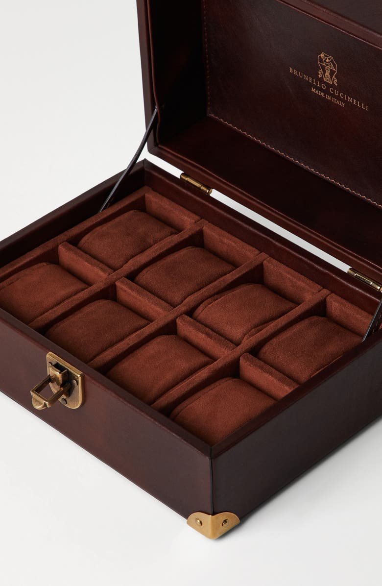 Brunello Cucinelli Calfskin watch roll, Alternate, color, 