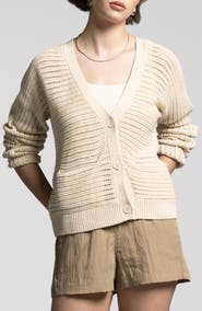 WEEKEND LOS ANGELES Lisette Linen & Cotton Cardigan