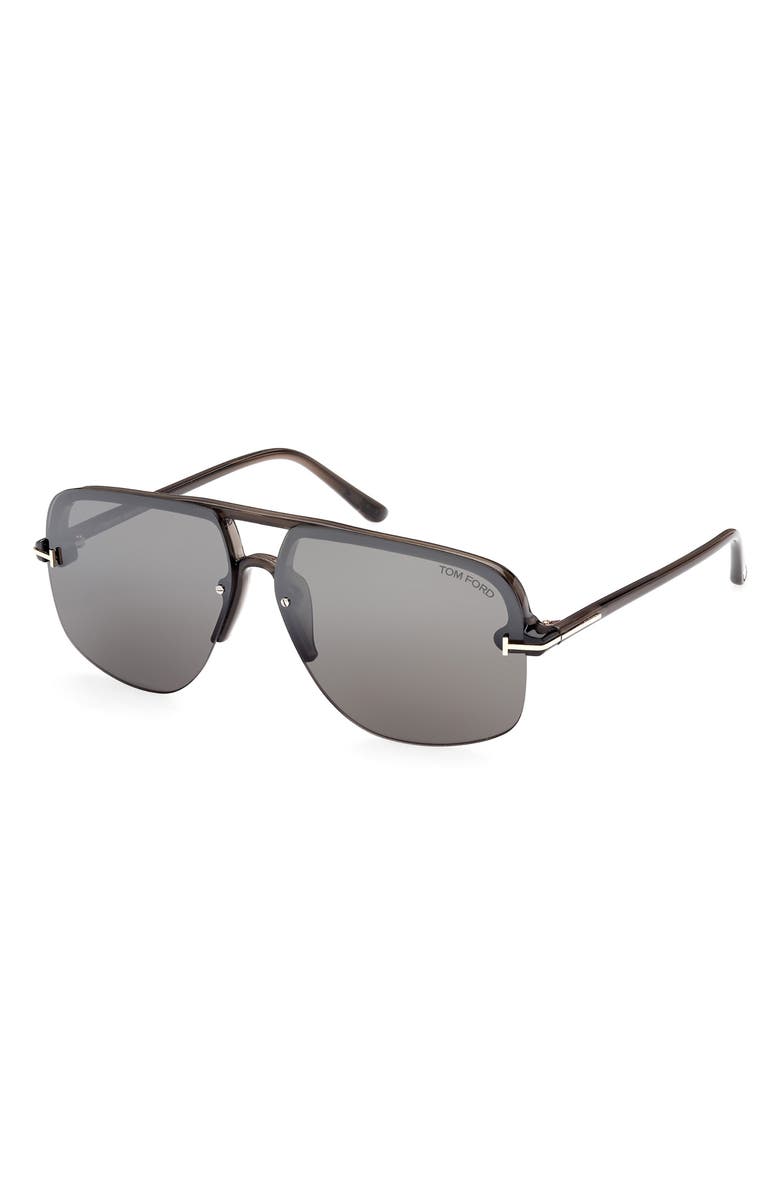 TOM FORD Hugo-02 63mm Oversize Navigator Sunglasses, Alternate, color,