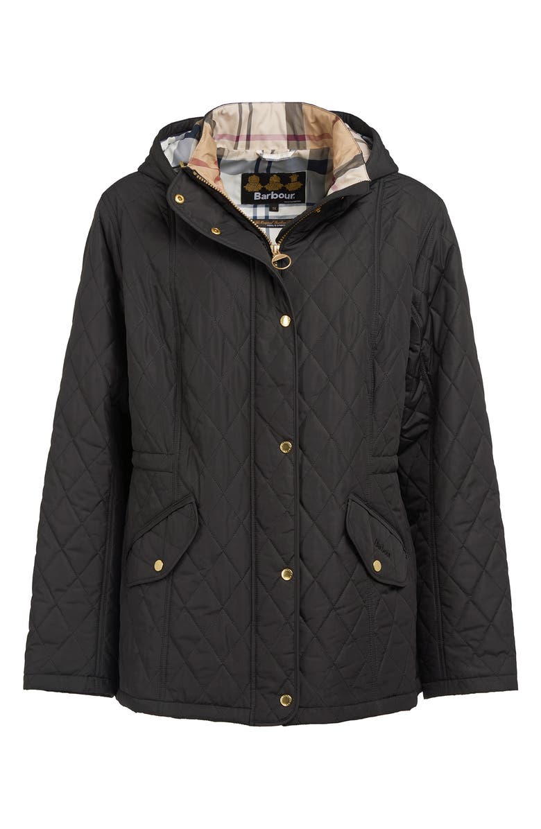 Barbour Millfire Hooded Quilted Jacket, Alternate, color,