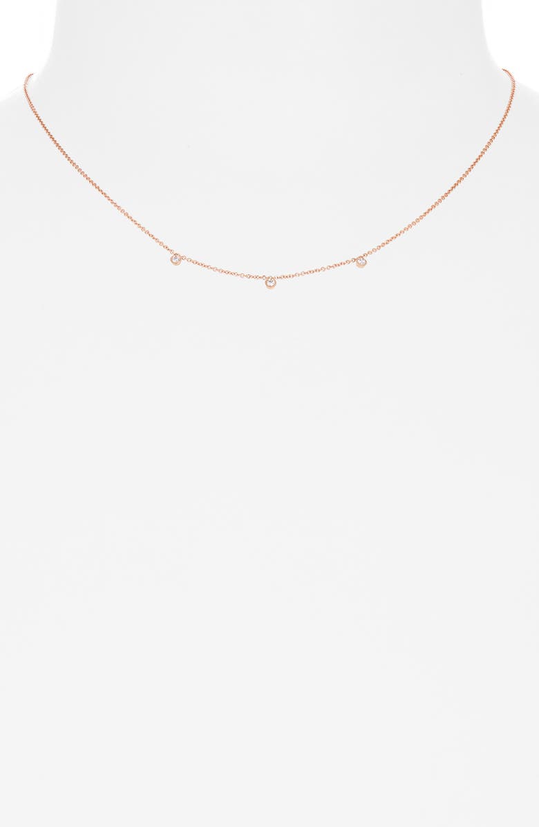 BYCHARI Diamond Bezel Charm Necklace, Alternate, color, 