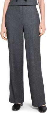 Theory Marled Flannel Wide Pull-On Pants