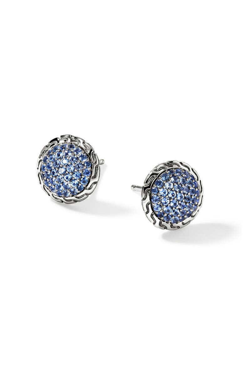 JH Essentials Stud Earrings, Alternate, color, BLUE SAPPHIRE