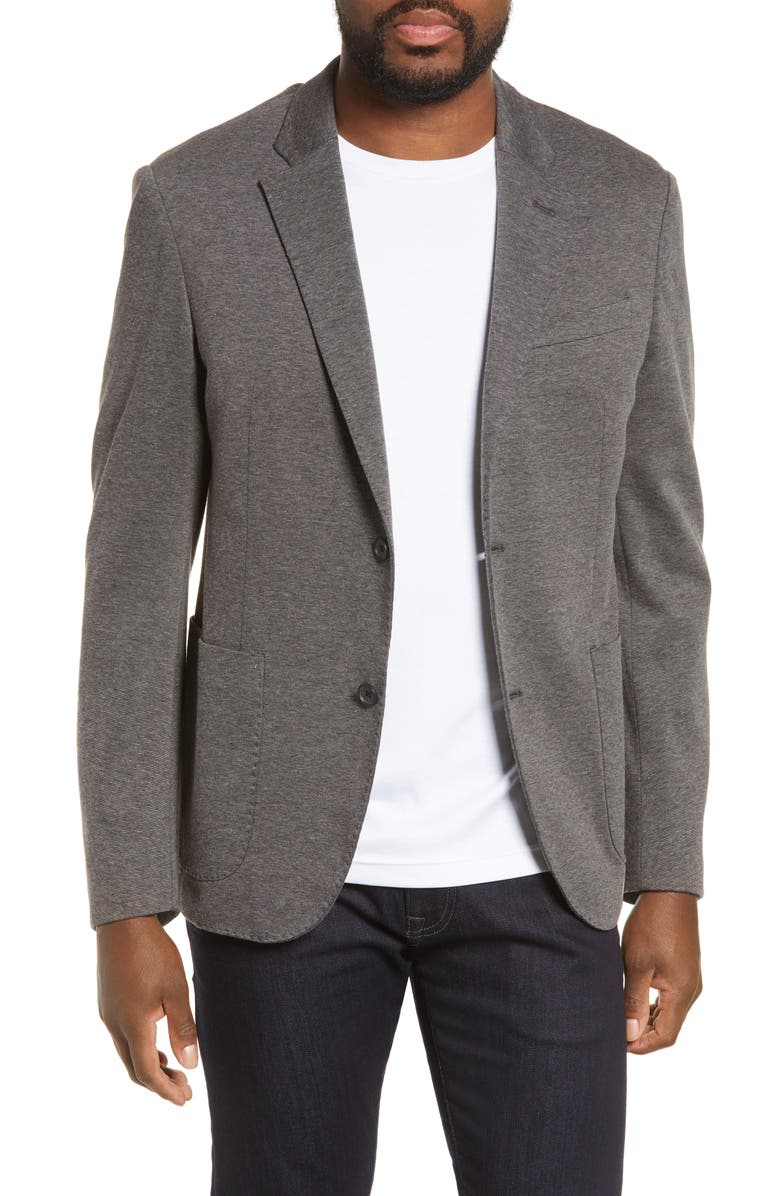 NORDSTROM MEN'S SHOP Trim Fit Double Face Ponte Sport Coat, Main, color, 