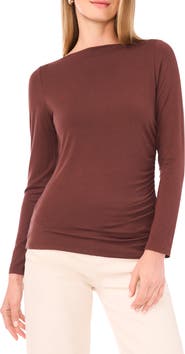 Halogen® Boat Neck Long Sleeve Top