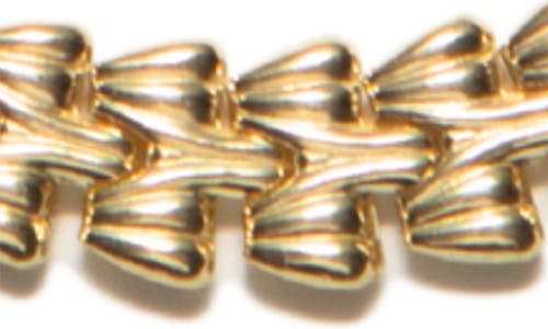 Argento Vivo Sterling Silver Panther 18 Karat Gold Plate Link Bracelet In Gold