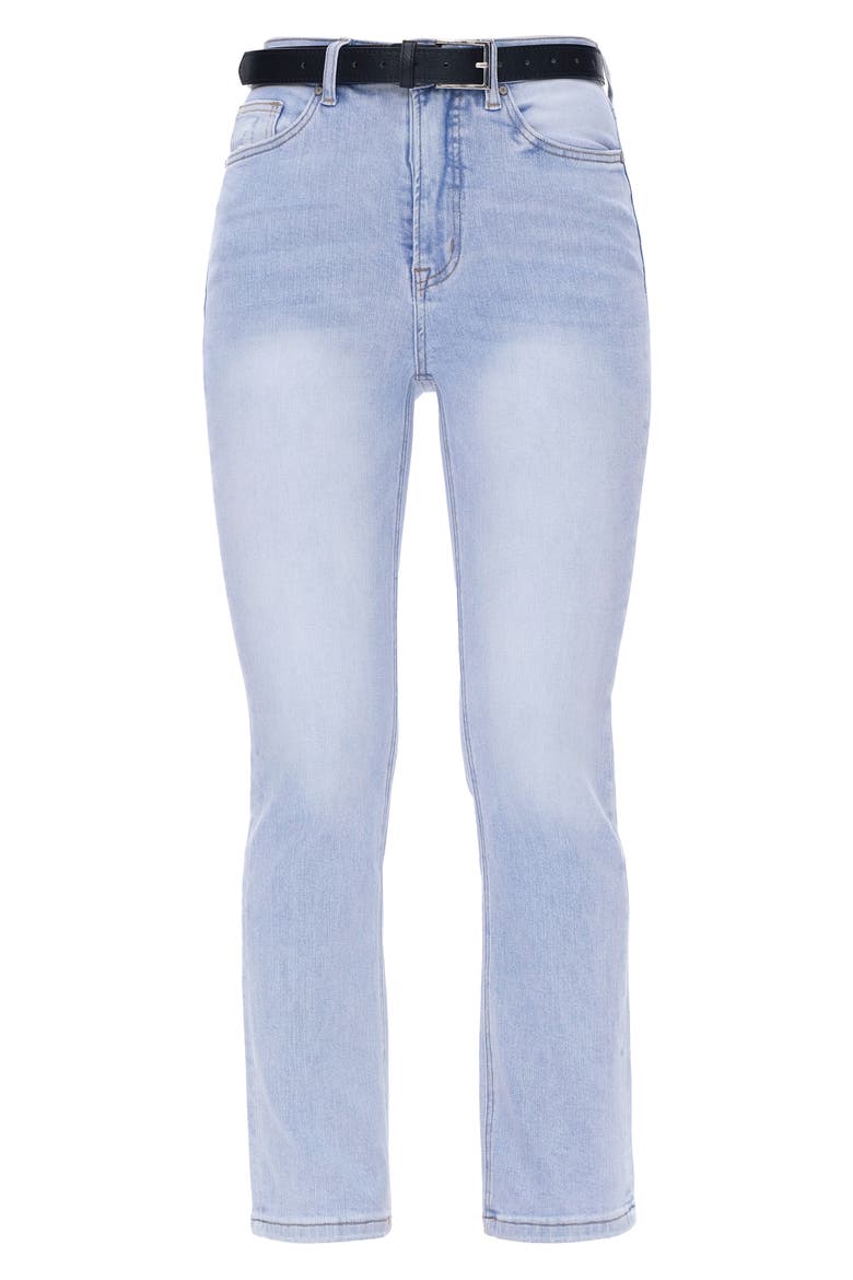 High Waist Straight Leg Jeans, Alternate, color, SKY BLUE