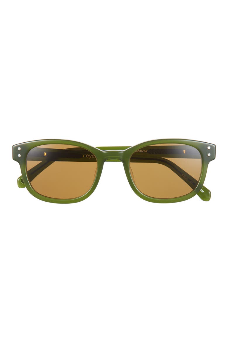 Biff 52mm Square Reading Glasses, Main, color, OLIVE GREEN / POLARIZED BROWN