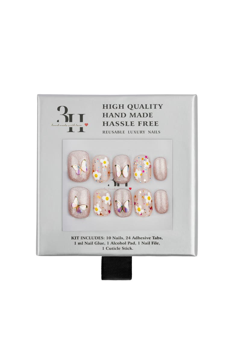 3H Nails Daisy Dreams Luxury Handmade Press on Nails, Main, color, Dusty Pink