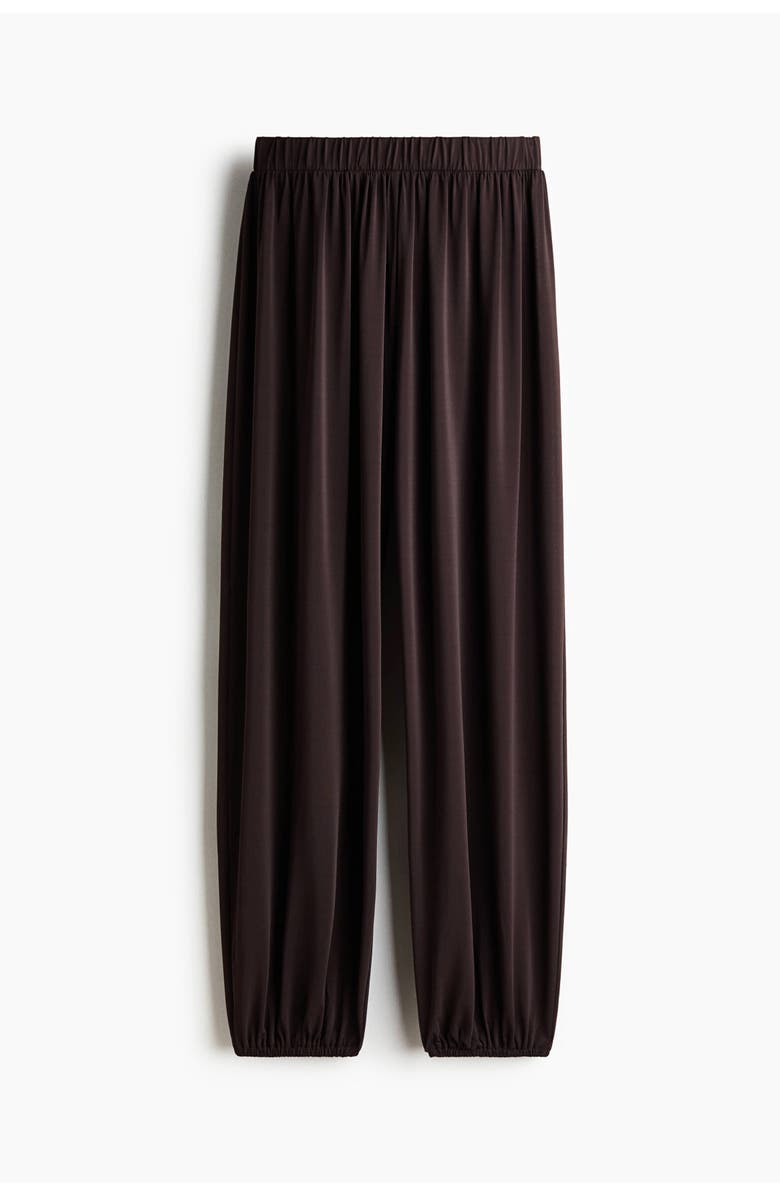 H&M Pull-on Balloon Trousers, Alternate, color, Dark Brown