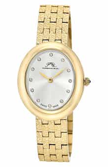 PORSAMO BLEU Women's Porsamo Bleu Angelica Oval Sunray Dial Stainless Steel Watch